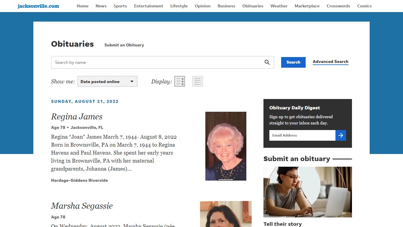 Obituaries in Jacksonville, FL | Florida Times-Union